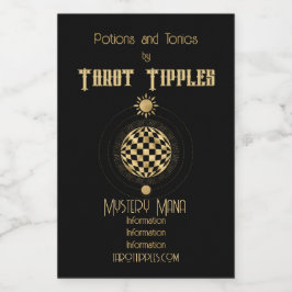 Erstellen Sie Ihr eigenes Gold Arcane World Tarot Weinetikett