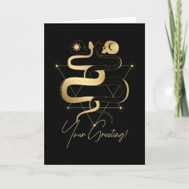 Erstellen Sie Ihr eigenes Gold Arcaner Lovers Taro Feiertagskarte