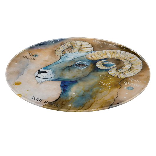 Erstellen Sie Ihr eigenes Gold & Blue Aries Altboa Schneidebrett (Ecke)