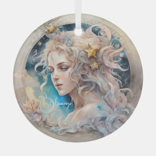 Erstellen Sie Ihr eigenes Gold & Blue Mystical Vir Ornament Aus Glas