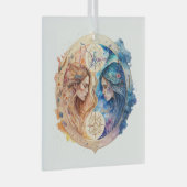 Erstellen Sie Ihr eigenes Gold & Blue Mystical Zod Ornament Aus Glas (Vorderseite Rechts)