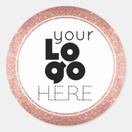 Erstellen Sie Ihr eigenes Gold-Glitzer-Logo für di Runder Aufkleber