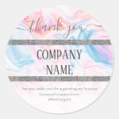 Erstellen Sie Ihr eigenes Gold-Round-Business-Labe Runder Aufkleber (Vorderseite)