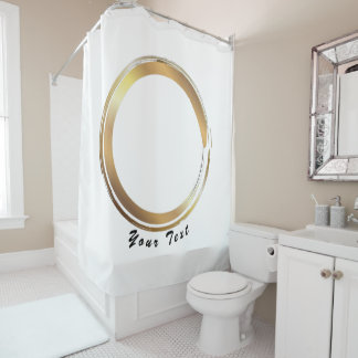 Erstellen Sie Ihr eigenes Golden Circle Hund Foto Duschvorhang