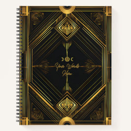 Erstellen Sie Ihr eigenes Goldenes Art Deco Stil S Notizblock