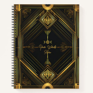 Erstellen Sie Ihr eigenes Goldenes Art Deco Stil S Notizblock