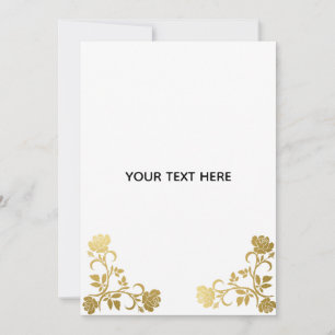 Erstellen Sie Ihr eigenes goldenes Elegantes Einladung