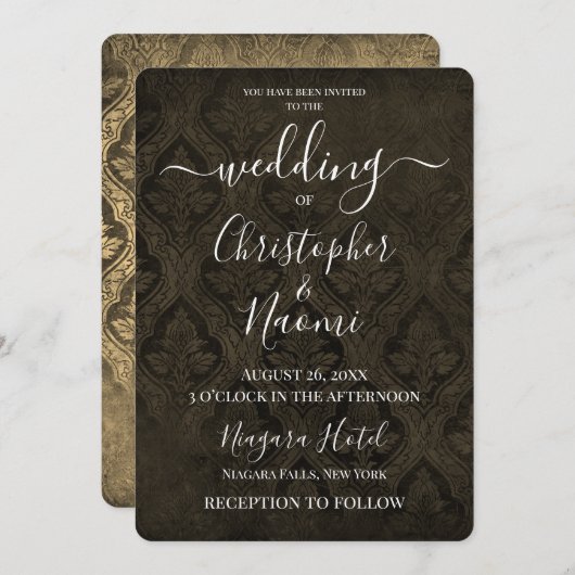 Erstellen Sie Ihr eigenes gotisches, rustikales Da Einladung (Vorne/Hinten)