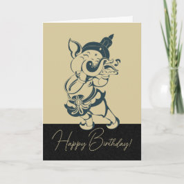 Erstellen Sie Ihr eigenes Green & Gold Ganesh Flut Feiertagskarte