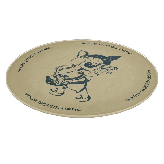 Erstellen Sie Ihr eigenes Green & Gold Ganesh Flut Schneidebrett (Ecke)