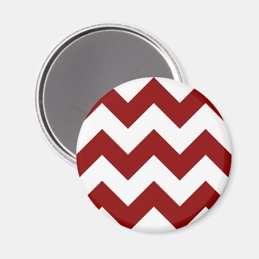 Erstellen Sie Ihr eigenes großes dunkles Red Zigza Magnet (Vorderseite/Rückseite)