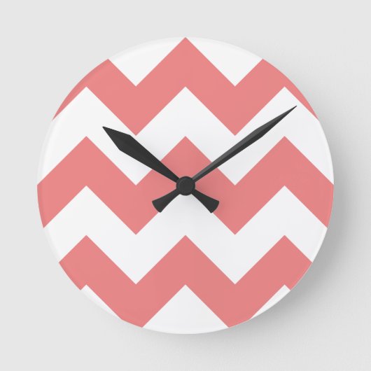 Erstellen Sie Ihr eigenes großes Lichtkorn Zigzag Runde Wanduhr (Vorderseite)