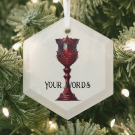 Erstellen Sie Ihr eigenes großes rotes Gotisches C Ornament Aus Glas