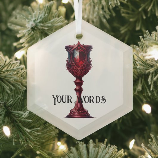 Erstellen Sie Ihr eigenes großes rotes Gotisches C Ornament Aus Glas (Insitu)