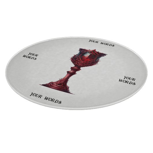 Erstellen Sie Ihr eigenes großes rotes Gotisches C Schneidebrett (Ecke)