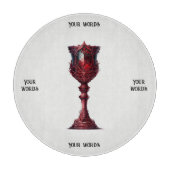 Erstellen Sie Ihr eigenes großes rotes Gotisches C Schneidebrett (Vorderseite)