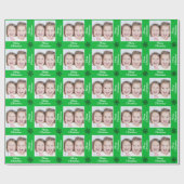 Erstellen Sie Ihr eigenes grünes, fröhliches Weihn Geschenkpapier (Flach)