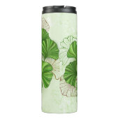 Erstellen Sie Ihr eigenes grünes Gingko-Blätter He Thermosbecher (Rückseite)