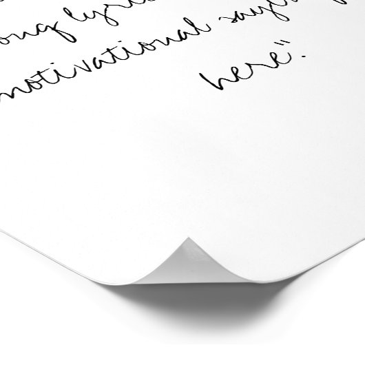 Erstellen Sie Ihr eigenes handgeschriebenes Skript Poster (Ecke)