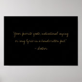 Erstellen Sie Ihr eigenes handgeschriebenes Skript Poster (Vorne)