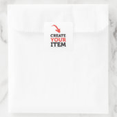 Erstellen Sie Ihr eigenes Haus und laden Sie Ihr D Quadratischer Aufkleber (Tasche)