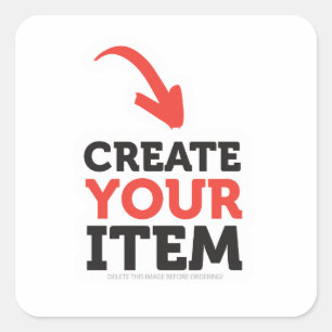 Erstellen Sie Ihr eigenes Haus und laden Sie Ihr D Quadratischer Aufkleber