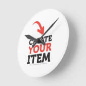 Erstellen Sie Ihr eigenes Haus und laden Sie Ihr D Runde Wanduhr (Winkel)