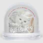 Erstellen Sie Ihr eigenes Haustier 2 Fotos Frohe W Schneekugeln (Rückseite)