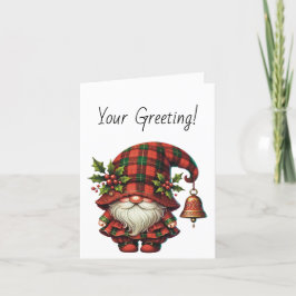 Erstellen Sie Ihr eigenes Heiligabend Kariertes Ge Feiertagskarte