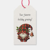 Erstellen Sie Ihr eigenes Heiligabend Kariertes Ge Geschenkanhänger (Rückseite)