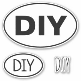 Erstellen Sie Ihr eigenes Heimwerkeroval Euro Viny Aufkleber