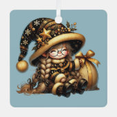 Erstellen Sie Ihr eigenes Heiteres Magisches Weihn Ornament Aus Metall (Vorderseite)