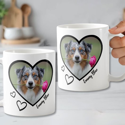 Erstellen Sie Ihr eigenes Herzfoto Kaffeetasse