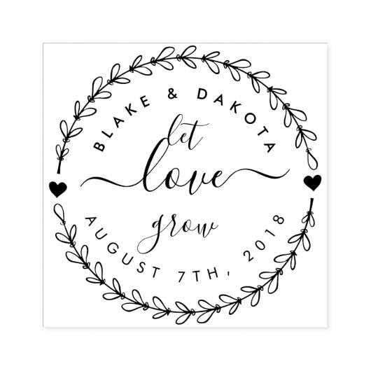 Erstellen Sie Ihr eigenes Hochzeitdatum "Gelassen  Gummistempel (Prägung)