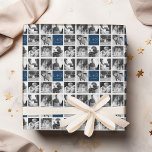 Erstellen Sie Ihr eigenes Hochzeitfoto Collage Mon Geschenkpapier<br><div class="desc">Navy Blue und White Hintergrund - Verwenden Sie 8 quadratische Fotos,  um ein einzigartiges und persönliches Jubiläumsgeschenk zu kreieren. Fügen Sie die Initialen und das Datum der Braut und des Bräutigams hinzu. Wenn Sie die Bilder oder Monogramme anpassen müssen,  klicken Sie auf das Werkzeug anpassen,  um Änderungen vorzunehmen.</div>