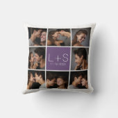 Erstellen Sie Ihr eigenes Hochzeitfoto Collage Mon Kissen (Rückseite)