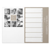 Erstellen Sie Ihr eigenes Hochzeitfoto Collage Mon Notizblock (Vorderseite)