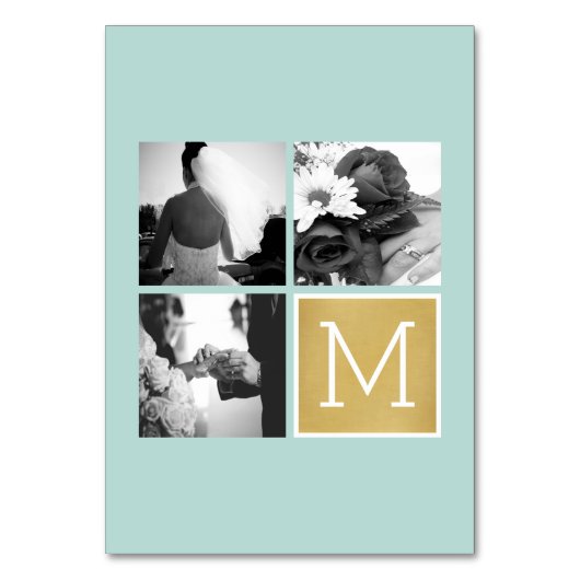 Erstellen Sie Ihr eigenes Hochzeitfoto Collage Mon Tischnummer (Rückseite)