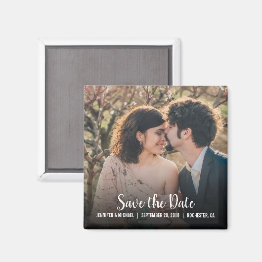 Erstellen Sie Ihr eigenes Hochzeitsfest Save the D Magnet (Vorderseite/Rückseite)