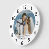 Erstellen Sie Ihr eigenes Hochzeitsstift Schwarz u Große Wanduhr (Winkel)