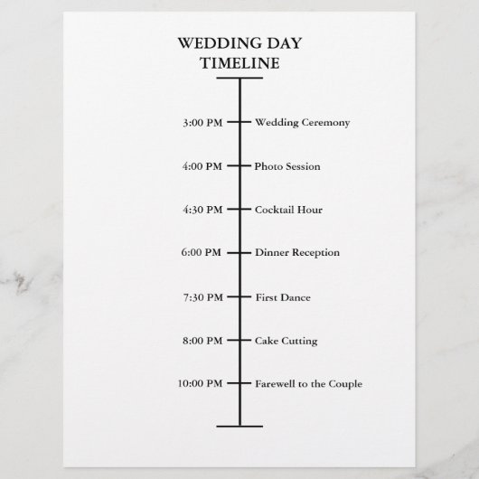 Erstellen Sie Ihr eigenes Hochzeitzeitzeitprogramm Flyer (Hinten)