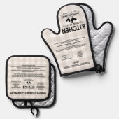 Erstellen Sie Ihr eigenes Hühnerrooster-Landhaus R Ofenhandschuh & Topflappen-Set (Vorderseite/Rückseite)