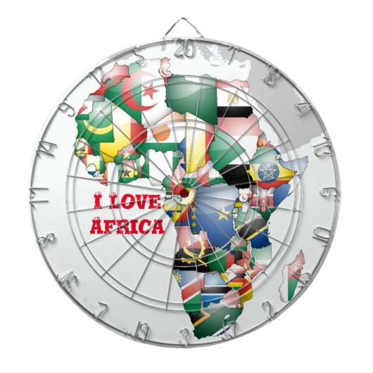 Erstellen Sie Ihr eigenes i Liebe Afrika Dartboard Dartscheibe (vorne)