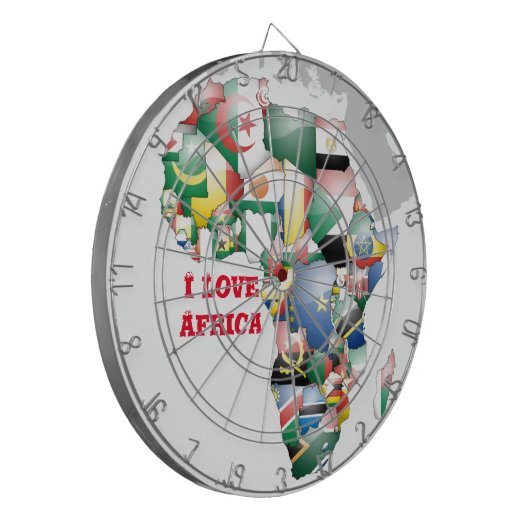 Erstellen Sie Ihr eigenes i Liebe Afrika Dartboard Dartscheibe (Vorderseite Links)