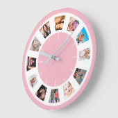Erstellen Sie Ihr eigenes individuelles 12-Foto Co Große Wanduhr (Winkel)
