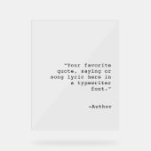 Erstellen Sie Ihr eigenes individuelles Angebot Acrylschild (Vorderseite)