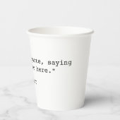 Erstellen Sie Ihr eigenes individuelles Angebot Pappbecher (Rückseite)