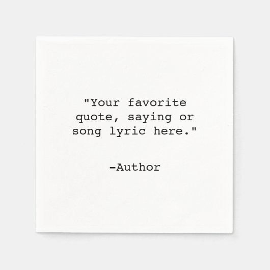 Erstellen Sie Ihr eigenes individuelles Angebot Serviette (Vorderseite)