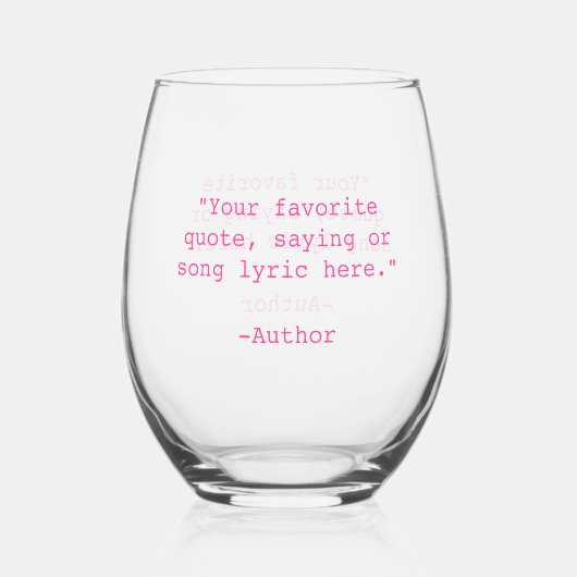Erstellen Sie Ihr eigenes individuelles Angebot Weinglas Ohne Stiel (Vorderseite)