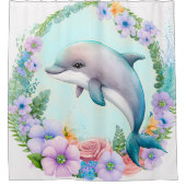 Erstellen Sie Ihr eigenes, individuelles Delphinde Duschvorhang (Vorderseite)